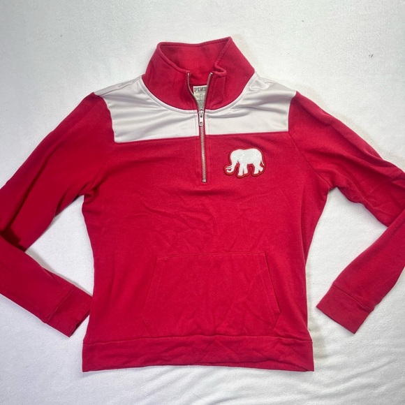Alabama Tide Pink Victoria Secret Women’s S 1/4 Zip Sweatshirt Collegiate 1767 - Picture 1 of 8